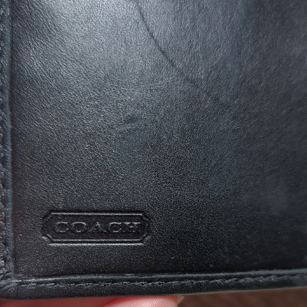 Coach Soho Black Leather Buckle Clasp Wallet Y2k - Picture 5 of 6
